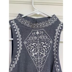 Love Fire - Sleeveless Dress w/ Embroidery